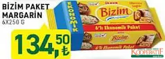 ÜLKER BİZİM PAKET MARGARİN 6X250 G fiyat ve kampanya bilgisi